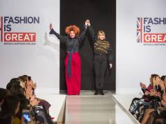 From AltaRoma to London Fashion Week – diversity celebrated on the catwalk as Kingston School of  Art fashion graduate Sadie Clayton's latest collection takes the style capitals by storm