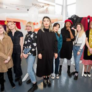 Creative collaboration from Kingston School of Art fashion students and Royal School of Needlework gives modern twist to traditional Korean Hanbok 