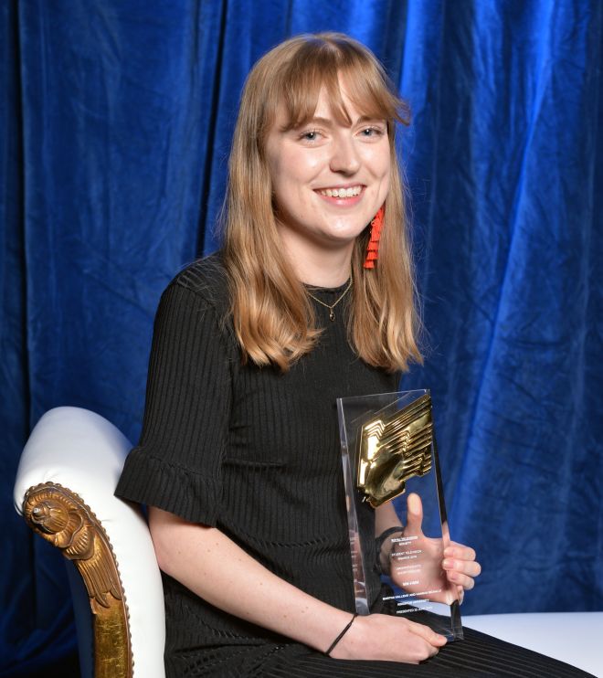 Martha Halliday and Hannah McNally (pictured) won the Undergraduate Short feature Award.