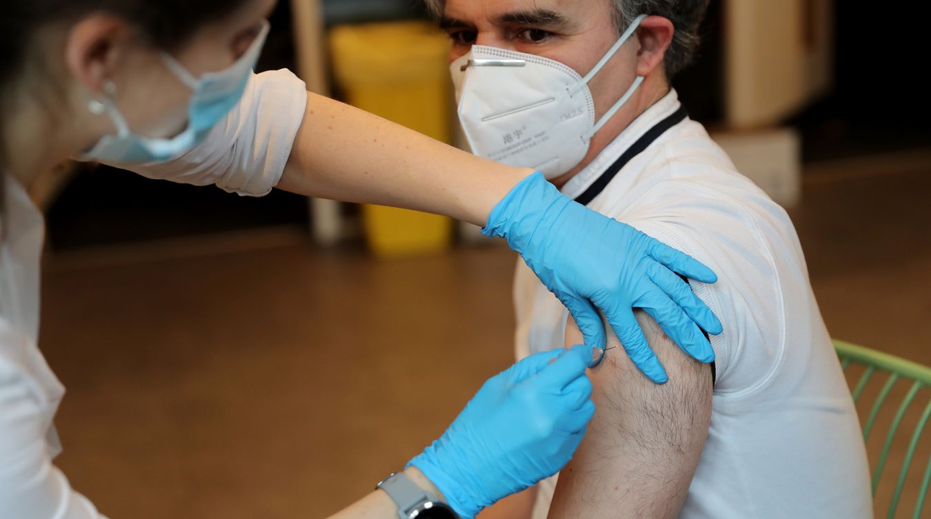  healthcare workers from six GP practices - Fairhill Medical Practice, Kingston Health Centre, St Alban\'s Medical Centre, Berrylands Surgery, Canbury Medical Centre and Churchill Medical Centre - can work together to vaccinate patients. (Photo by Chris Jackson/Getty Images)