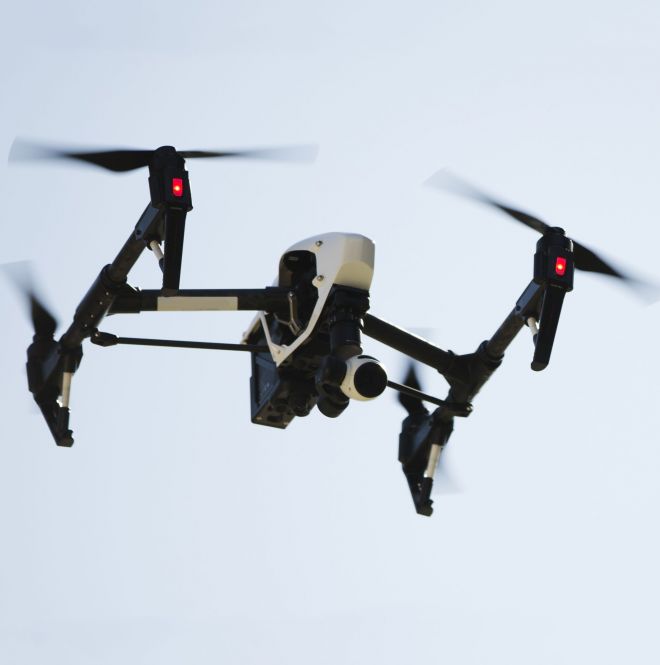 As part of the project the Kingston University team will be looking at how drones and other methods of video surveillance could be used as part of an internet-connected security system. Matt Rourke/AP/REX/Shutterstock