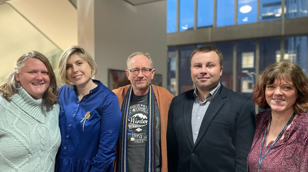  Ukrainian academics visit Kingston University to share experiences during war as part of Lviv State University of Life Safety partnership
