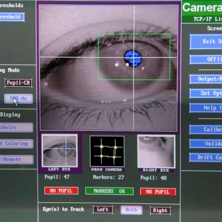 Eyelink II screen