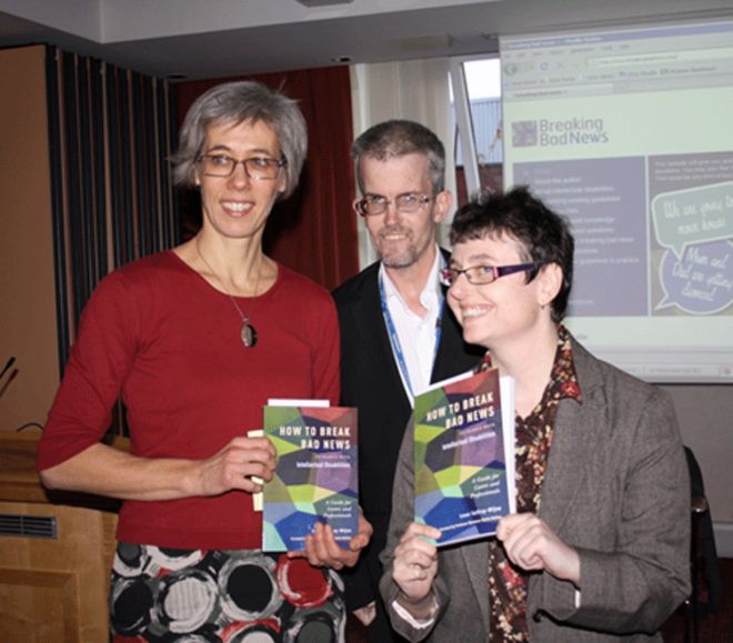 Kingston University\'s Dr Tuffrey-Wijne with her book on approaching palliative care with people with learning difficulties