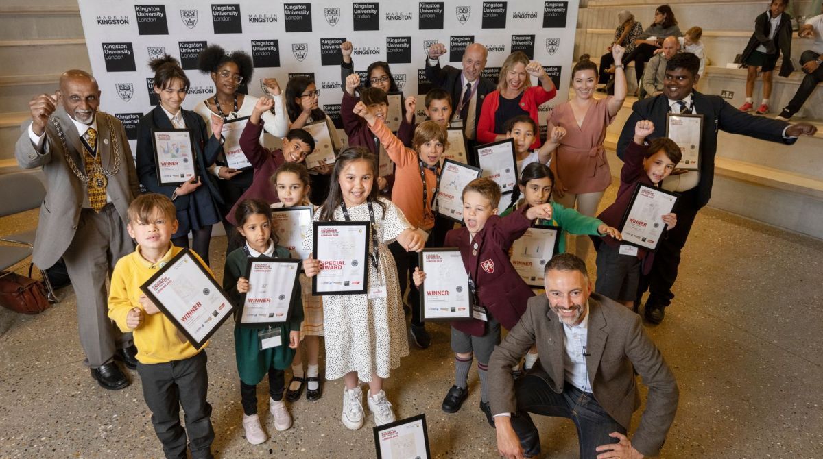 Winning school pupils' designs showcased at Primary Engineer awards ceremony at Kingston University's Town House