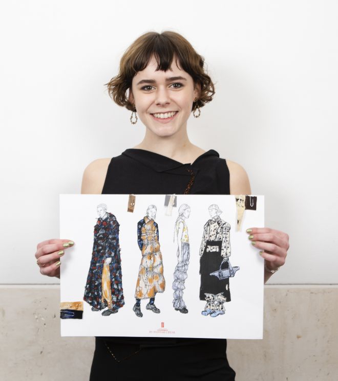 Hannah Creak was recently judged to be joint winner of the British Library Staff award and was shortlisted for the British Library BFC Charles Jeffrey competition.