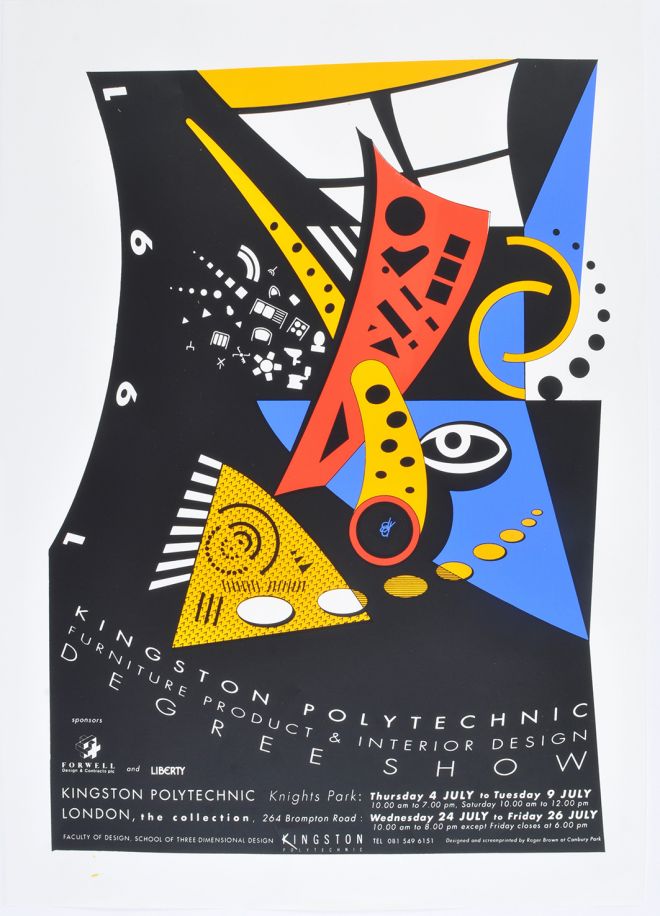 The promotional poster for the 1991 undergraduate art and design degree show, which was the institution's last as a polytechnic before it became a university in 1992. 