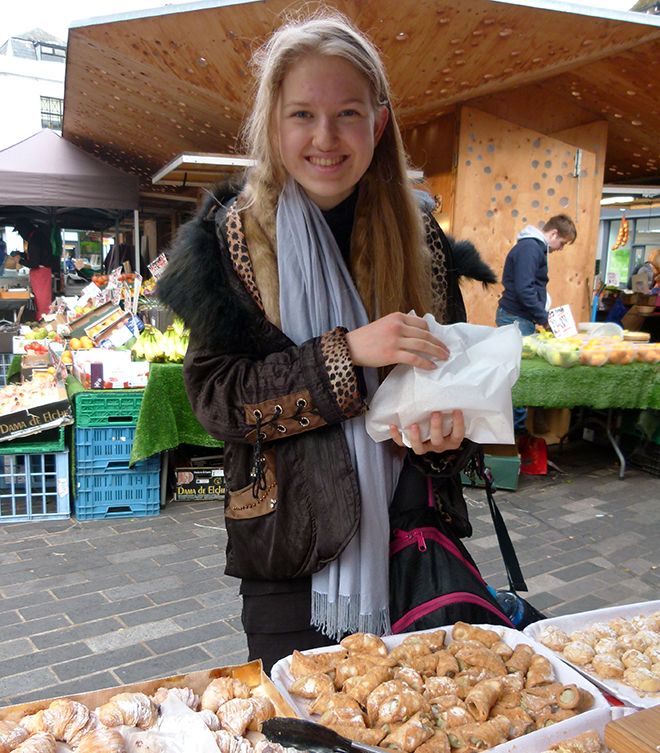 Kingston University PhD student Angela Medvedeva explores the Kingston University marketplace 