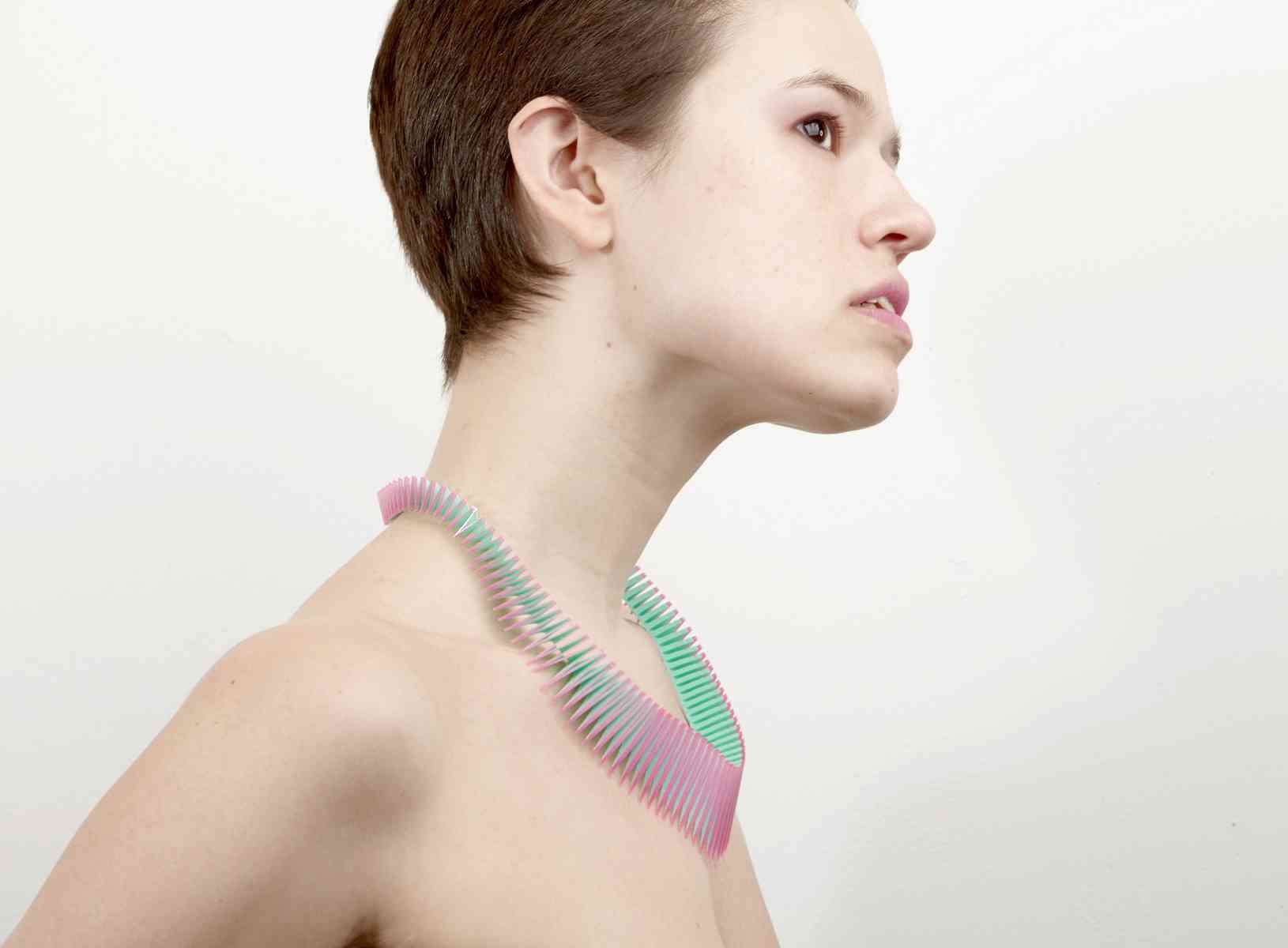 Rentaro Nishimura: FDM 3D printed necklace - 3D printed necklace made of thermoplastic polyurethane using FDM 3D printing process.