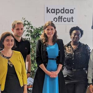 Government minister Michelle Donelan visits AI powered sustainable fashion brand partnered with Kingston University 