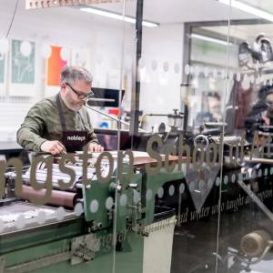 New letterpress facility at Kingston University, named in honour of former academic Ian Noble, reflects growth of hands-on learning in the digital age