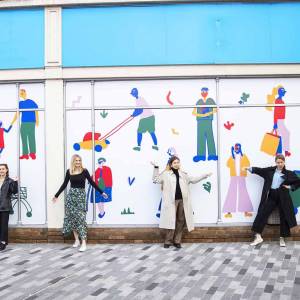 Vacant shop fronts transformed into creative canvases as Kingston School of Art students bring vibrant and inventive artwork to Kingston's high street