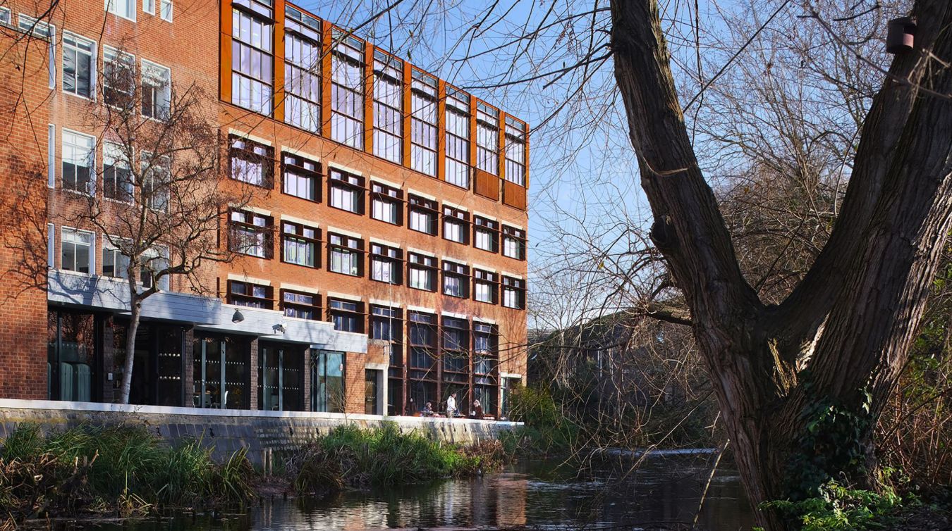 The Mill Street Building stands by the Hogsmill River. Picture by Philip Vile.