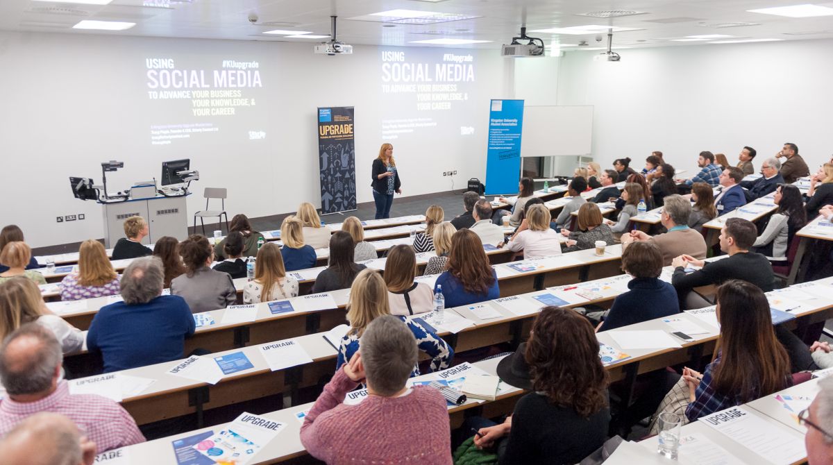 Alumni, students and staff 'Upgrade' their social media skills at the final masterclass of this year's series