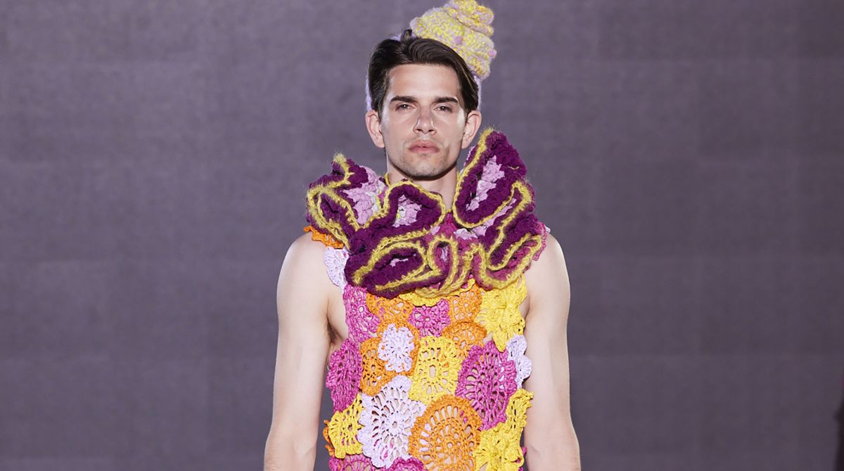 Kingston School of Art student hailed first runner-up of coveted award at Graduate Fashion Week for biodegradable knitwear collection 