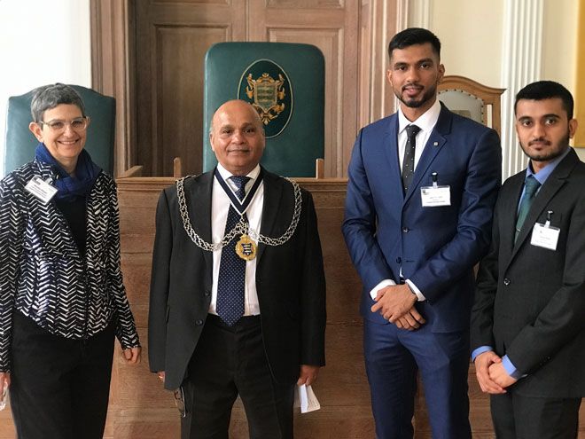 Kingston Mayor Thay Thayalan got the chance to hear from creative ideas from the University\'s students