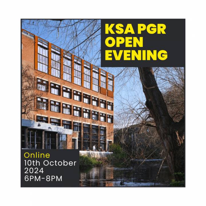 Kingston School of Arts, Postgraduate Research Online Open Evening 