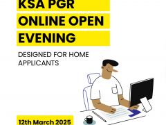 KSA Postgraduate Research Open Evening – Designed for UK Applicants  