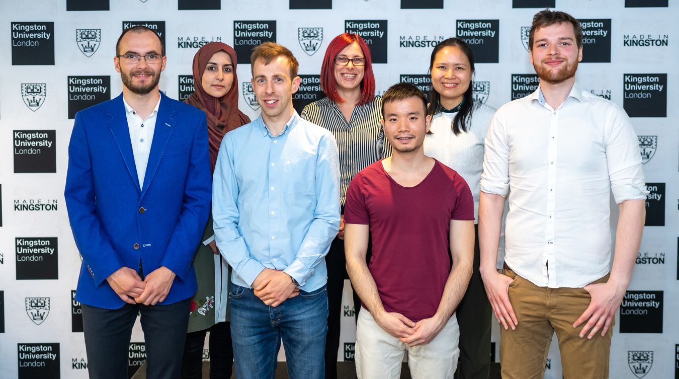 PhD students taking part in this year\'s Three Minute Thesis competition at Kingston University.