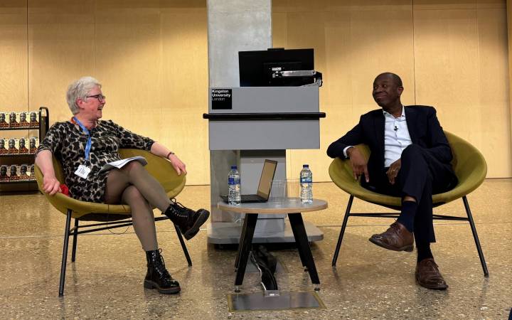 Award-winning journalist Clive Myrie discusses his life, career and broadcasting to the nation in wide-ranging Big Read talk at Kingston University