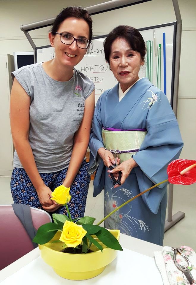  As part of the trip, Magdalena got involved in cultural activities such as flower arranging classes.