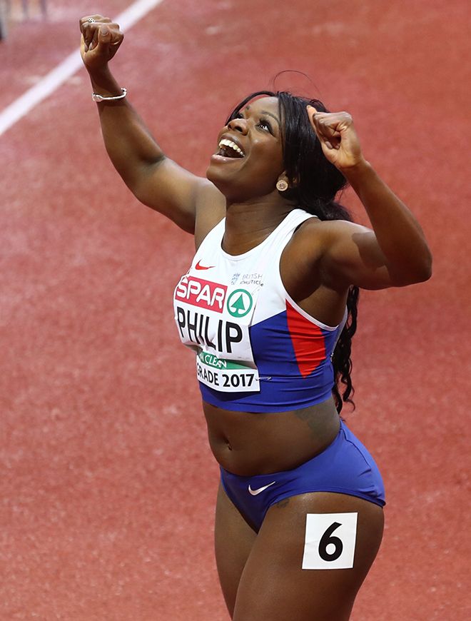 Kingston University graduate Asha Philip at the European Indoor Athletics Championships in Belgrade, Serbia. Photo credit: Matthew Lewis/Getty Images