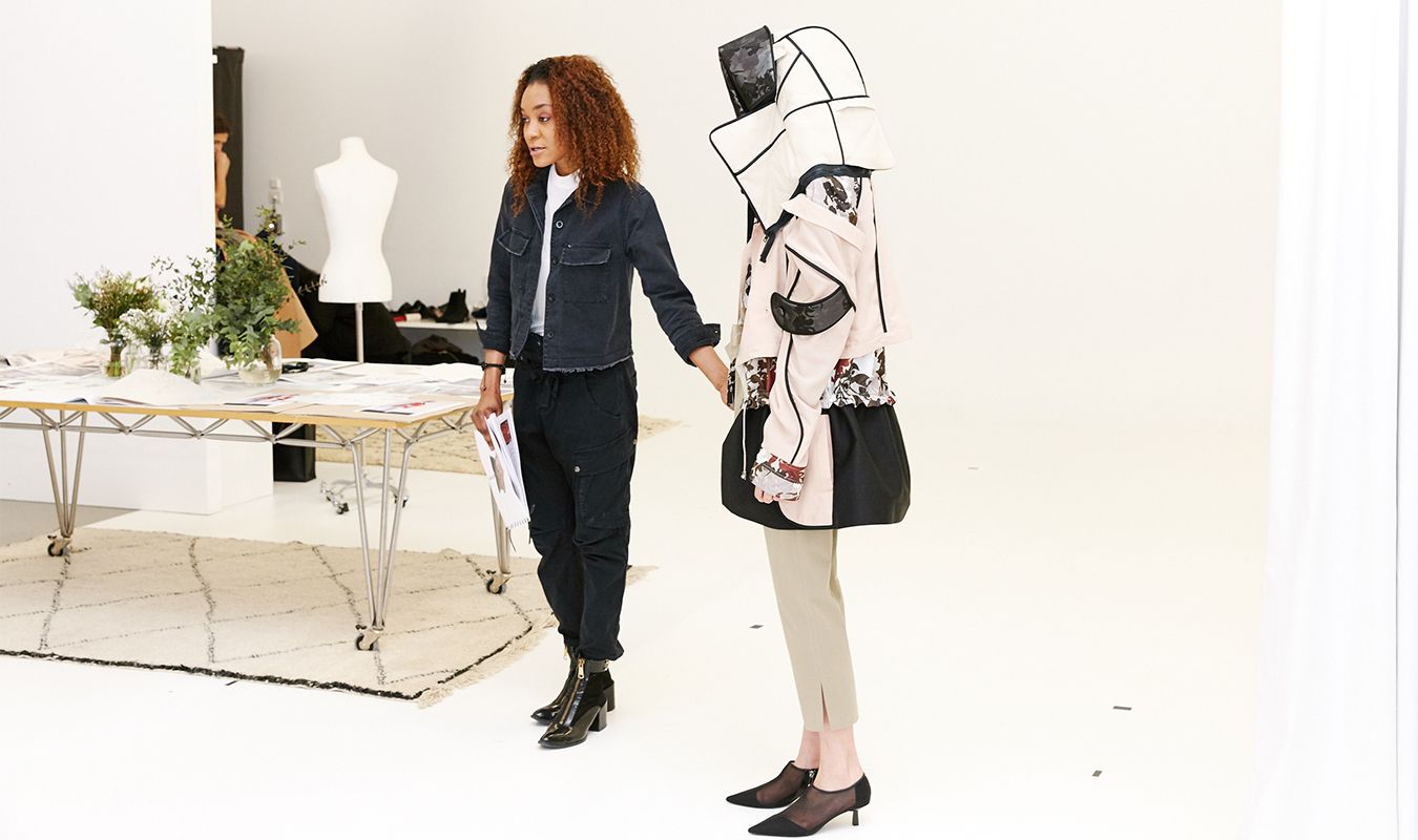 MA Fashion student Dardana Djantio-Etchiko presented her recycled garment design to the jury at Zara\'s headquarters in La Coruña in Spain. PHOTO: ZARA