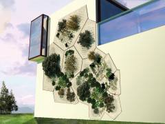 Kingston University product and furniture design graduate's modular wall planter in full bloom at London Design Festival