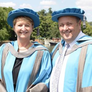 Founders of data science firm behind Tesco Clubcard Edwina Dunn and Clive Humby awarded honorary degrees by Kingston University