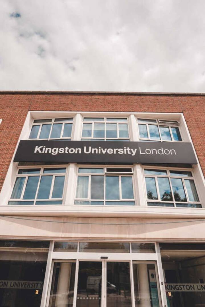 Kingston University building with signage