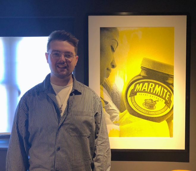 fine art student Brandon Coyle created screen prints inspired by Marmite's popular love it or hate it advertising campaigns.