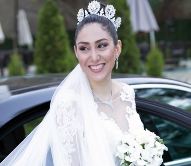 Niloufar at her wedding