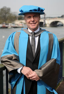 Creative director and executive vice-president of design for Banana Republic Simon Kneen in Kingston upon Thames to accept an honorary degree.