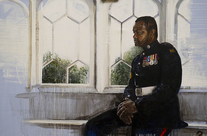 Nick Lord's portrait of Lance Corporal Johnson Beharry