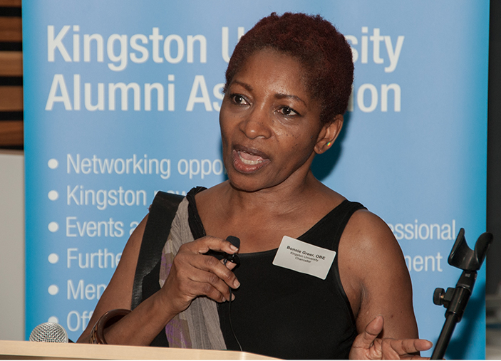 Bonnie Greer talks to Kingston alumni