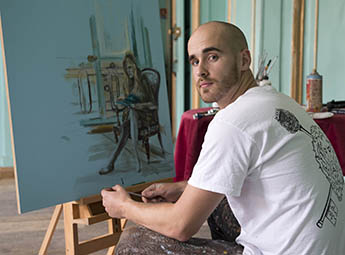 Fine Art graduate Nick Lord wins Sky Arts Portrait Artist of the Year Award