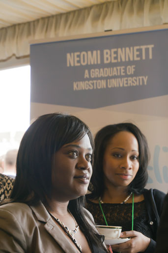 Neomi Bennett, front, showcased her Neoslip invention at the House of Commons.