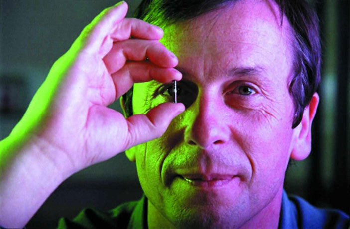 In 1998 Professor Kevin Warwick had a silicon chip surgically implanted in his forearm that allowed him to operate doors, lights and computers without touching them. 