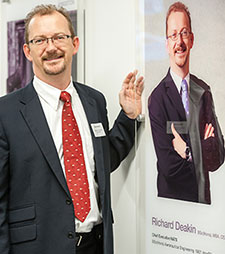 Richard Deakin with his Made in Kingston wall of fame panel