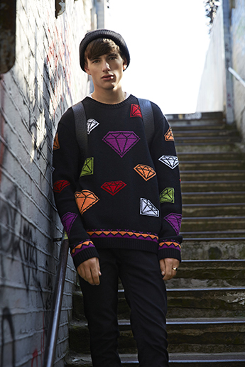 A jumper by Kingston University fashion student Trina Outram is being snapped up by Topman customers. Image: Topman