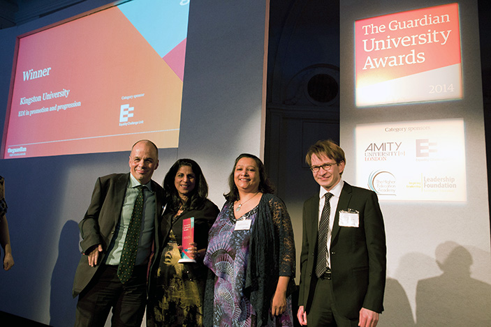 Kingston University wins HR Diversity Initiative award at the Guardian University Awards