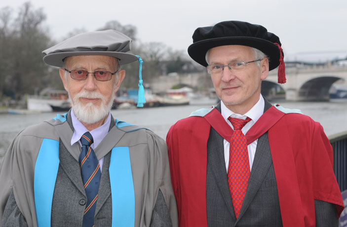 David Lindsley, left, has made an outstanding contribution to engineering, according to Professor Andrzej Ordys, Head of the School of Mechanical and Automotive Engineering.