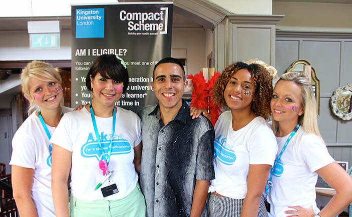 Student Ambassadors with a compact scheme student