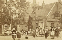 Children playing outside Cromwell House c.1900. Patients were encouraged to get as much fresh air as possible.