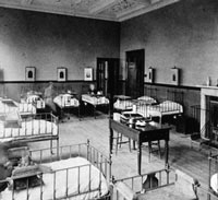 A ward at Cromwell House, the hospitalâ€™s convalescent home in Highgate, North London.
