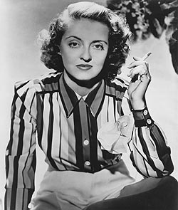 Times have changed since screen star Bette Davis puffed her way through Hollywood blockbusters.  Image courtesy of the BFI