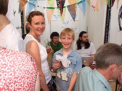 Ten-year-old Edward Norton and his mother, Rebecca, were in the thick of all the action at the Stanley Picker Galleryâ€™s Summer Art FÃªte.