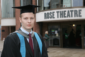 Student, Gareth Clubb was one of almost 600 students who received degrees