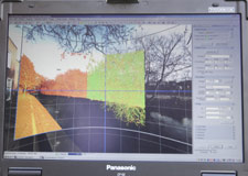 The scanner is able to record accurate measurements of trees and walls to the nearest millimetre