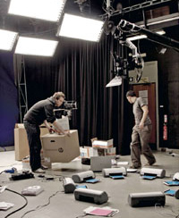 Tom Wrigglesworth and Matt Robinson working on their HP – Invent film 